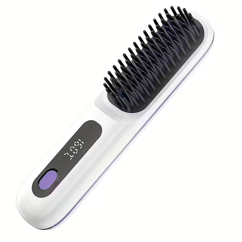 Compact Wireless Straightener Brush